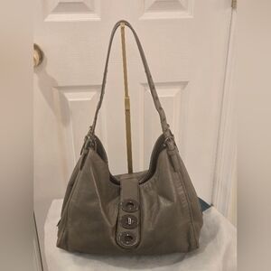 Coach Leather Olive Green Shoulderbag
